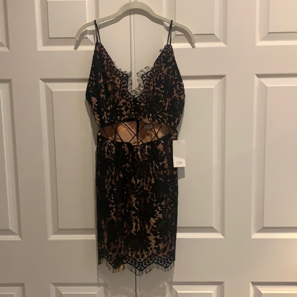 Black and nude bodycon Tobi dress